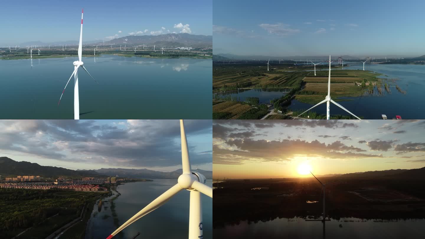 【4K】环保风机风力发电 海上新能源