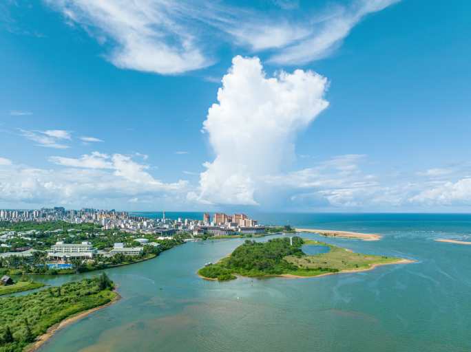 6K海边风光博鳌玉带湾 东屿岛