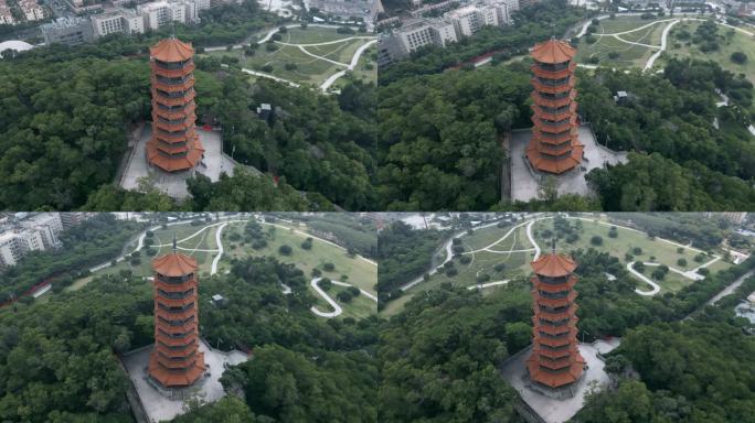 深圳光明区红花山公园明和塔近景