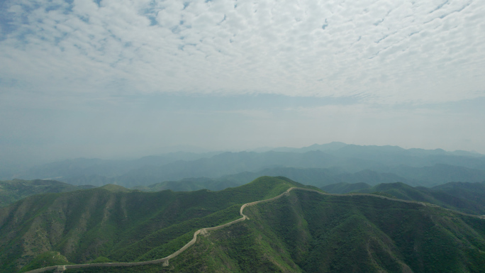 明代长城典范样边长城云层山谷4K