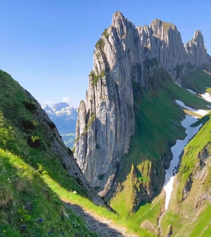 瑞士山顶风景