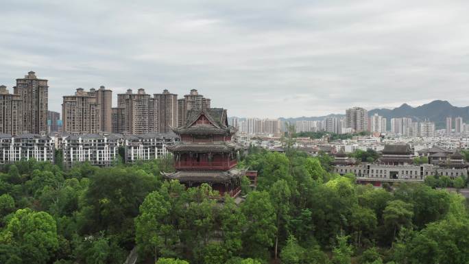 重庆璧山秀湖公园航拍4K视频