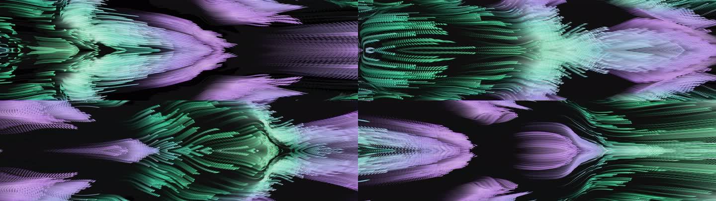 8K抽象粒子波浪流动艺术背景10001
