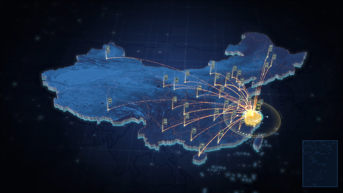 浙江辐射全国区位高端三维地图