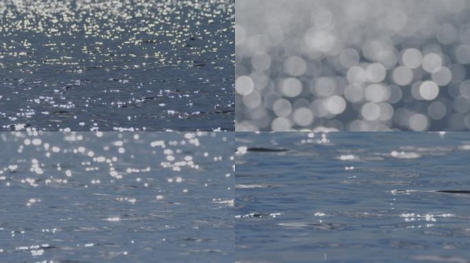 波光粼粼 意境空镜头湖面水面光斑水波