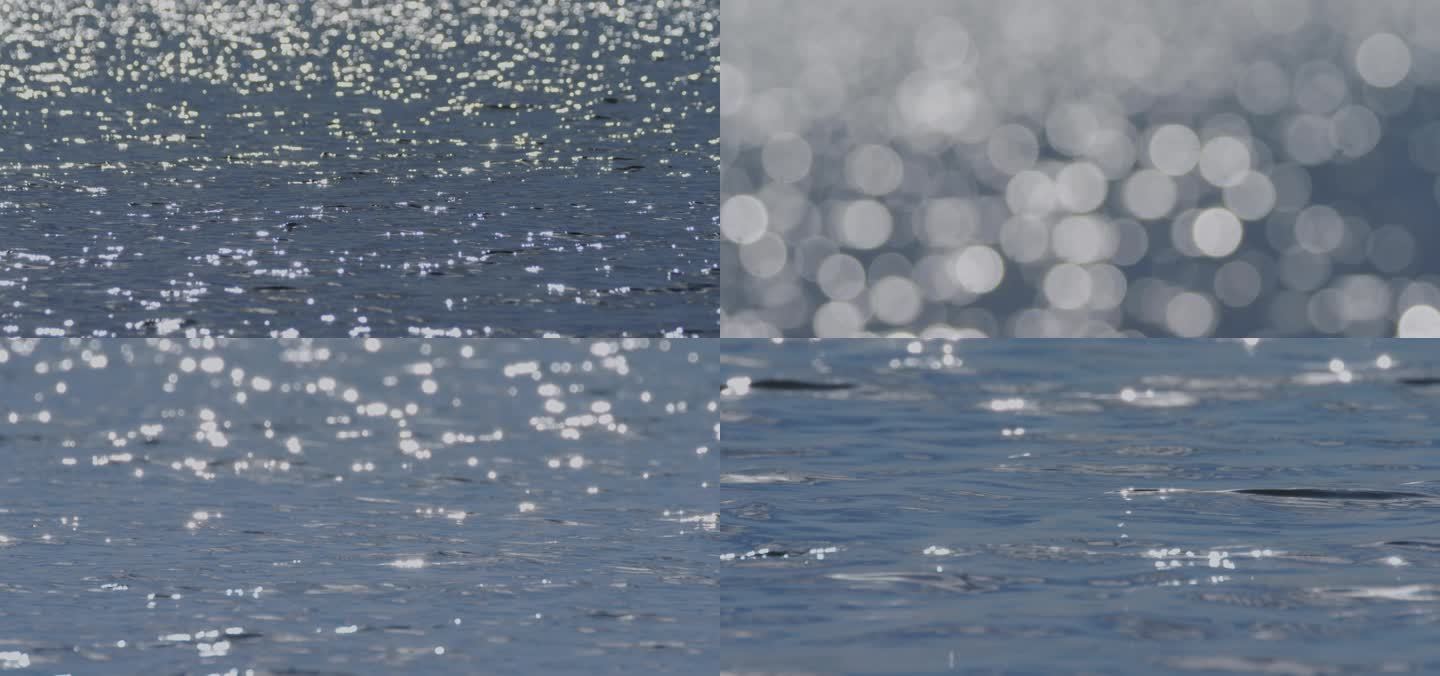 波光粼粼 意境空镜头湖面水面光斑水波