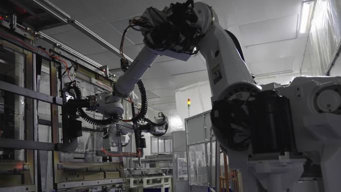 机械臂智能工厂玻璃生产制造