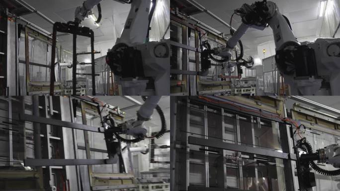 机械臂智能工厂玻璃生产制造