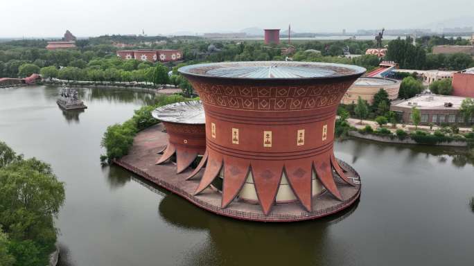 航拍泰安太阳部落景区