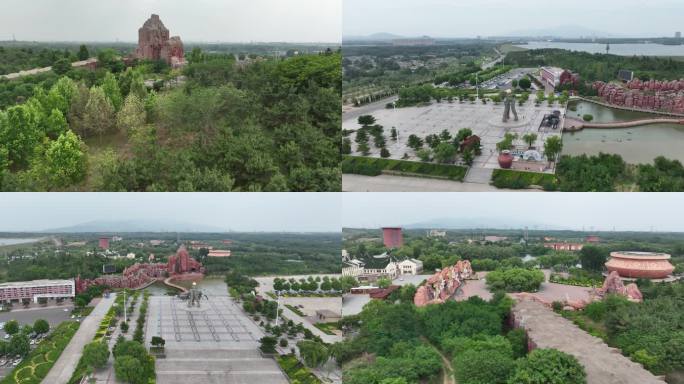 航拍泰安太阳部落景区