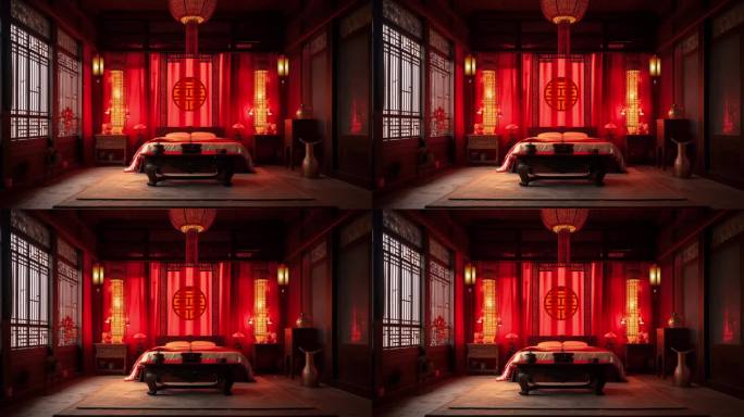 戏曲婚礼舞台空镜头背景