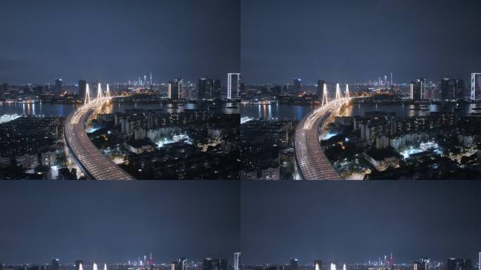 【4K原创】广州洛溪大桥夜景