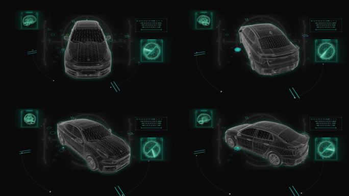 领克汽车o3HUD科技界面展示素材