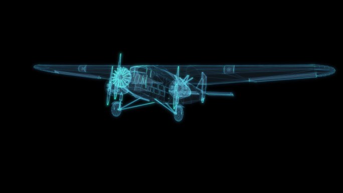 飞机 科幻透明赛博朋克直升机FA5_L