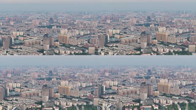 4K原素材-航拍上海杨浦区城市全景