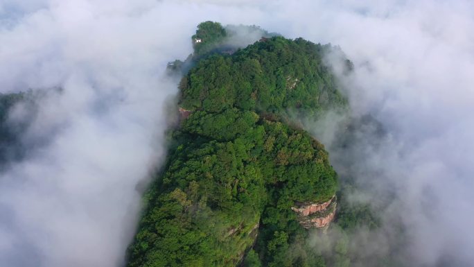 【4K无水印】航拍休宁齐云山最高峰