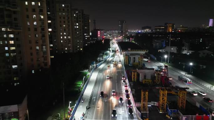 【4K】夜景灯光马路