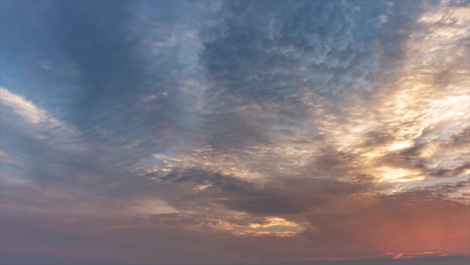 城市天空日落晚霞彩霞霞光日转夜延时