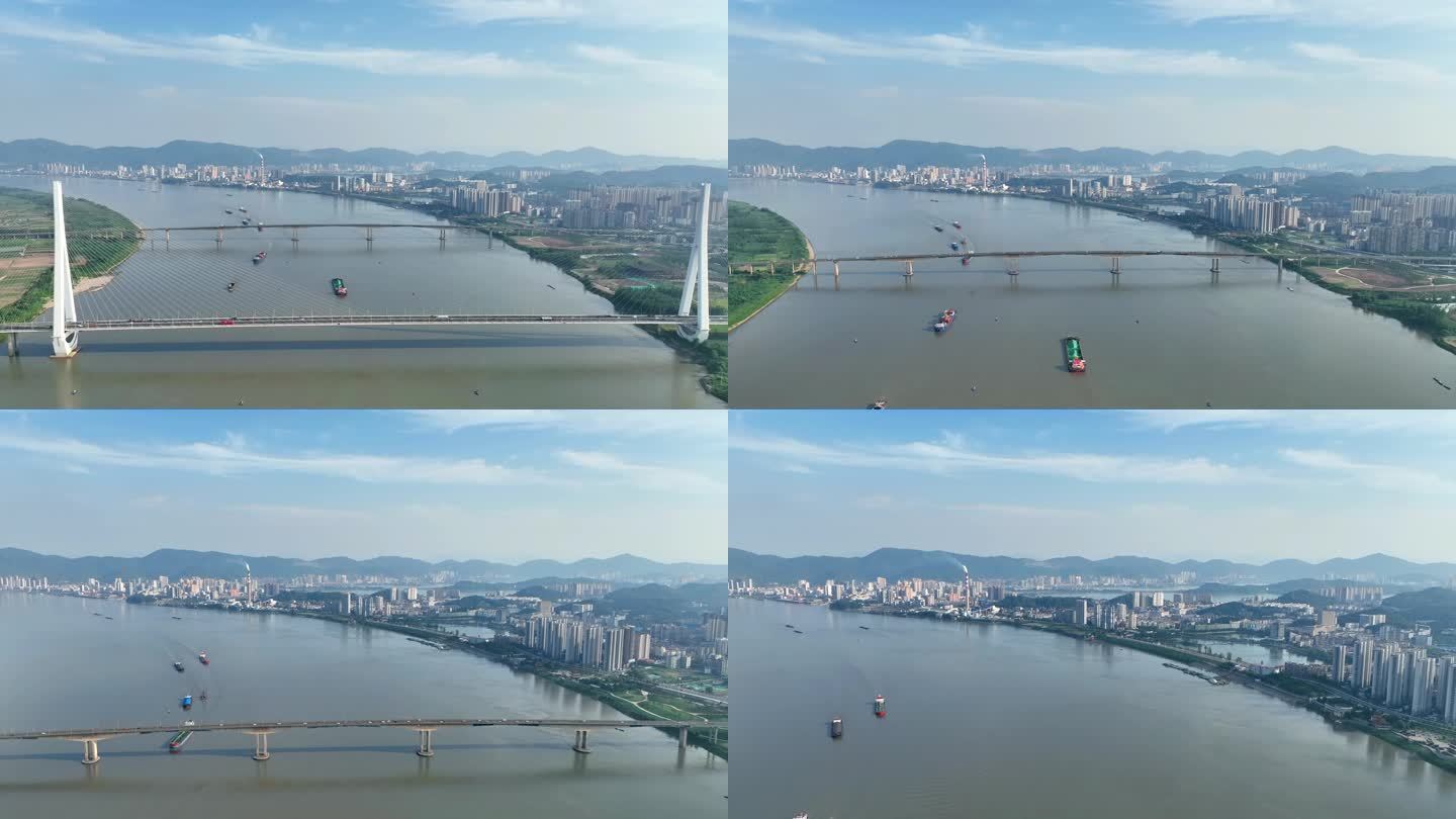 黄石长江大桥一镜到底4K原创航拍