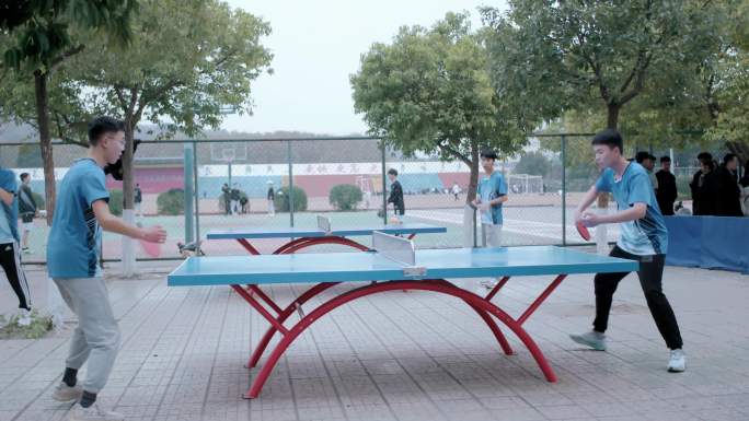 【4K】大学生打乒乓球
