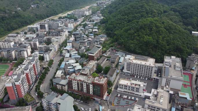 四川省绵阳市北川羌族自治县老县城航拍