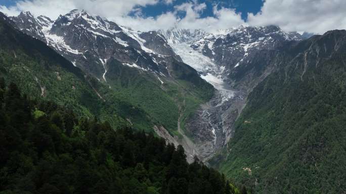 越过森林看梅里雪山主峰卡瓦格博 (18)