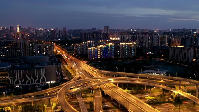 醉美夜景——成都市凤凰立交延时航拍