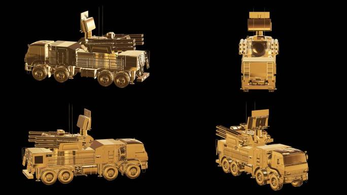 雷达导弹战车黄金版效果展示通道素材