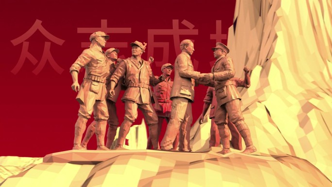 建军节红军战士抗战抗日胜利开场片头演绎B