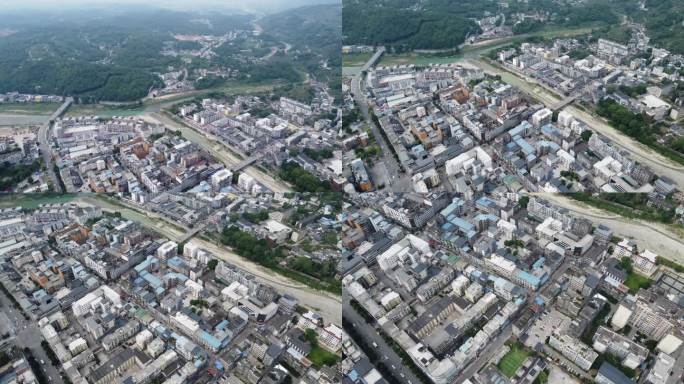 四川省绵阳市北川羌族自治县老县城航拍