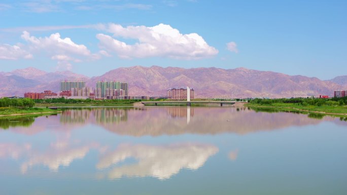 宁夏石嘴山市大武口区星海湖南域延时1