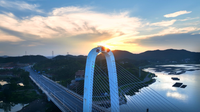 中国梦广西防城港针鱼岭大桥