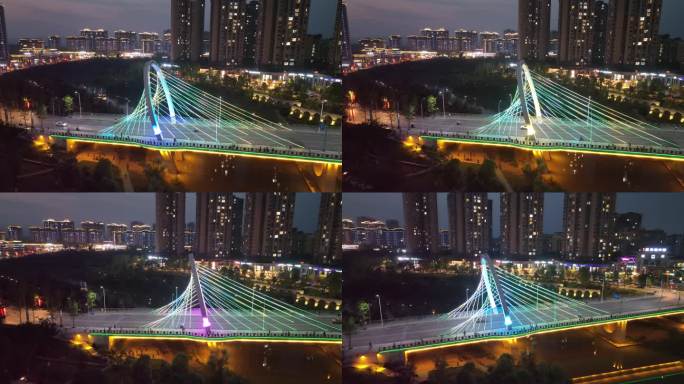 内江威远夜景彩虹桥