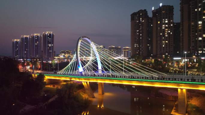 内江威远夜景彩虹桥