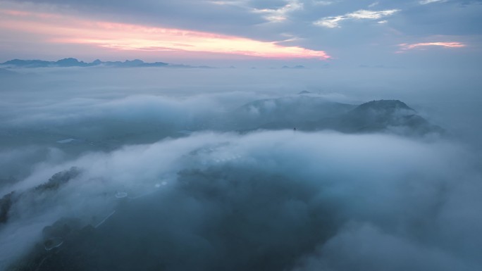 台州市章安太平山清晨云海延时