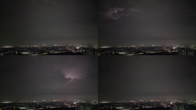 航拍闪电