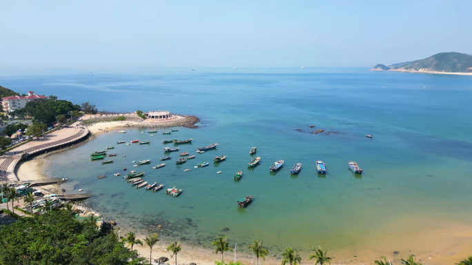 广东阳江海陵岛航拍海岛海景