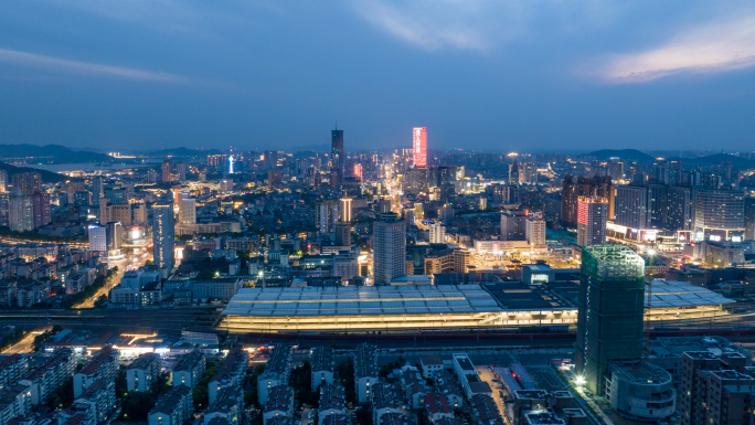 彭城夜景航拍延时视频