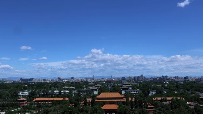 北京中轴线延时摄影蓝天白云大气