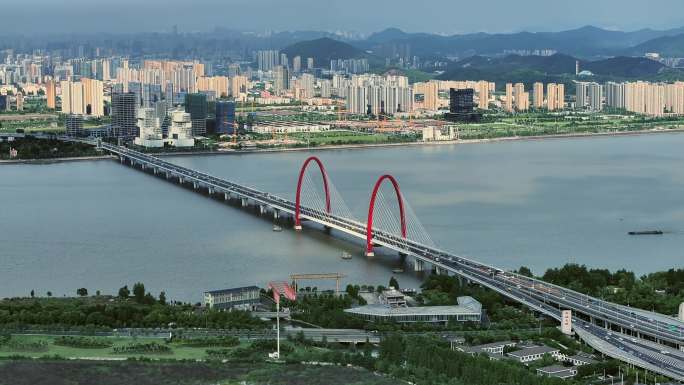 之江大桥全景4K航拍