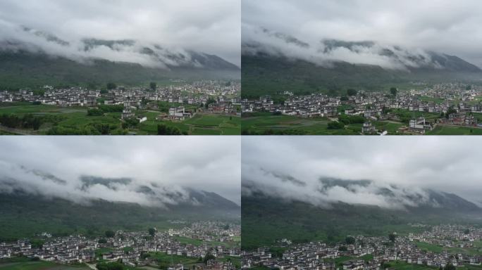 安静美丽的自然雨后苍山素材