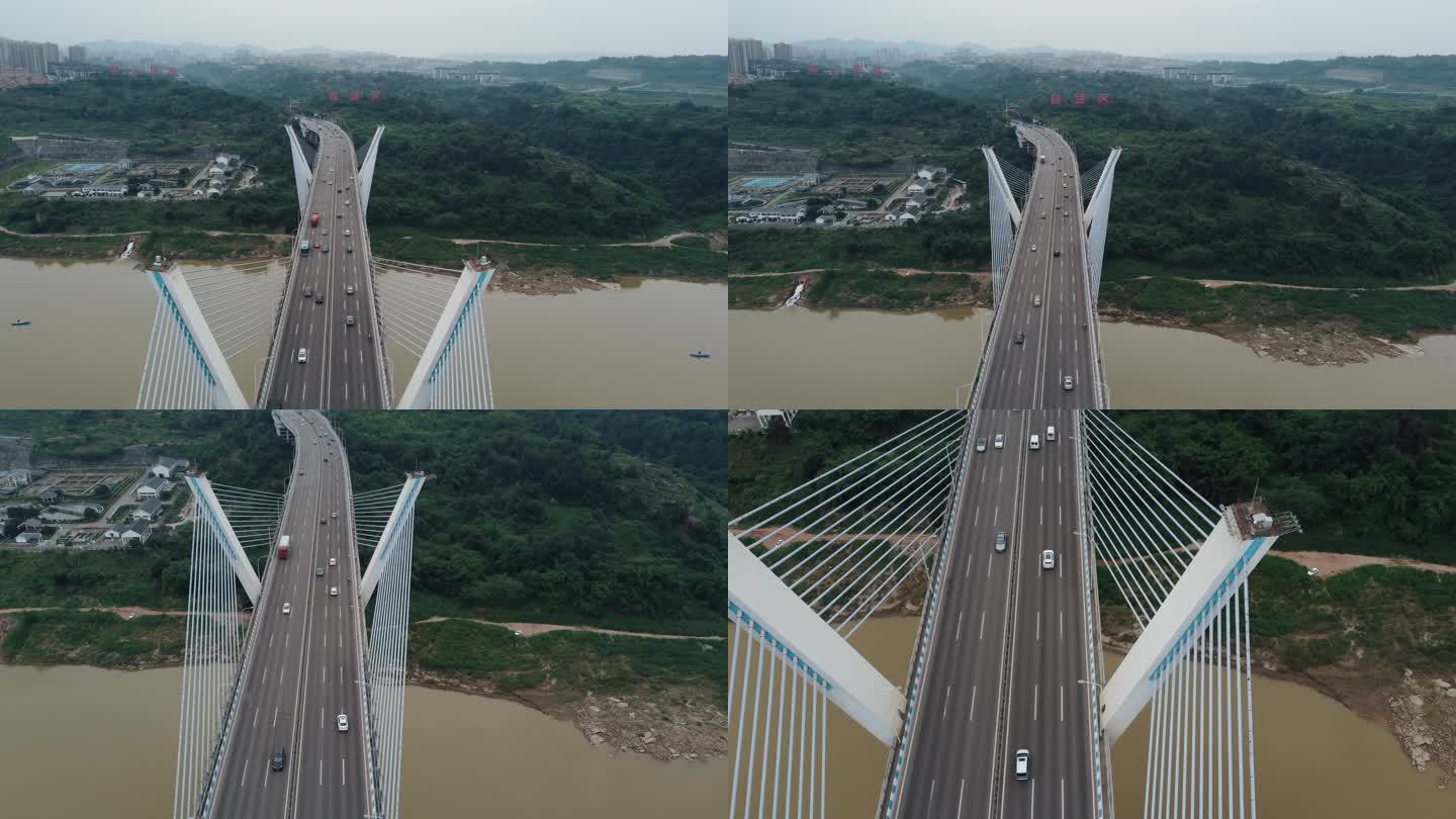 嘉悦大桥重庆航拍