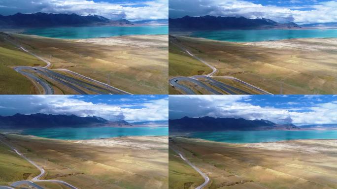 高原西藏西藏湖泊美丽湖景原野风光奇峰异石