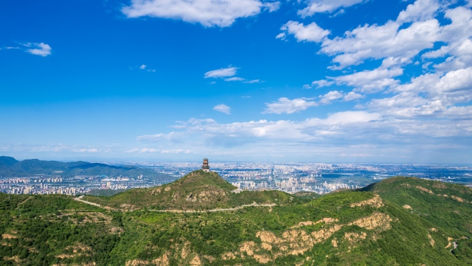 西山航拍大气北京城