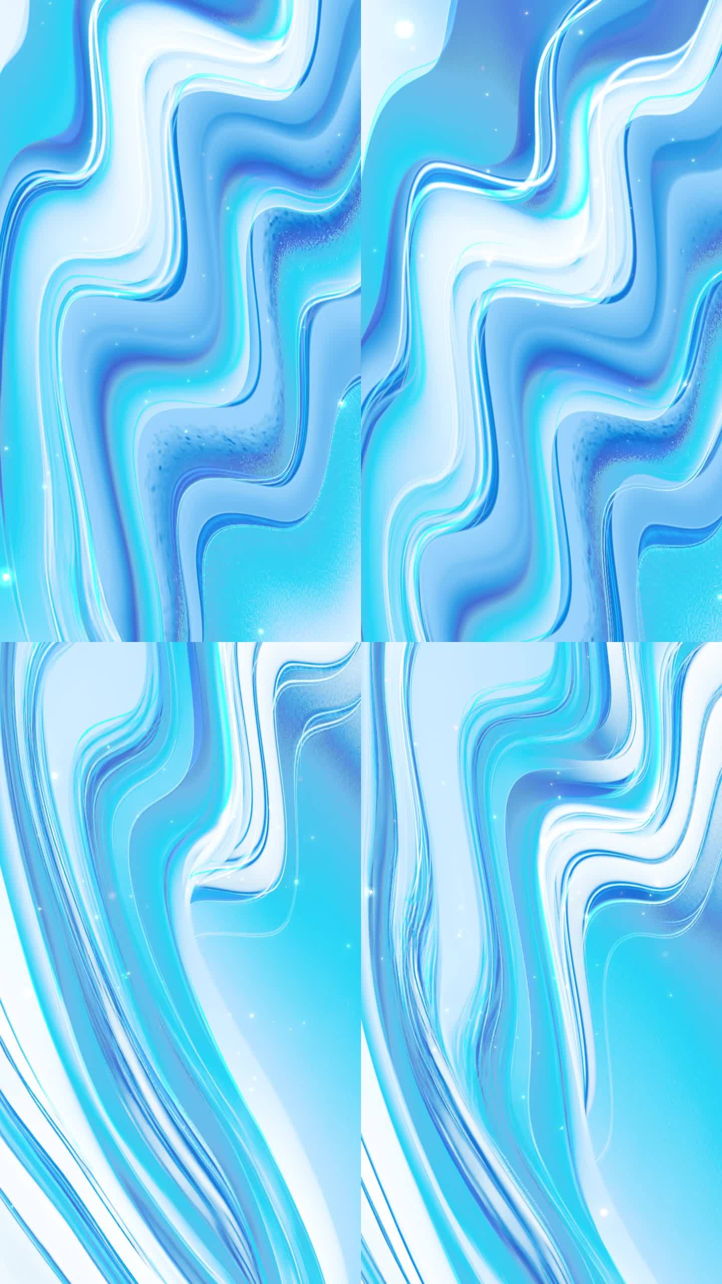 竖版蓝色抽象 流体背景