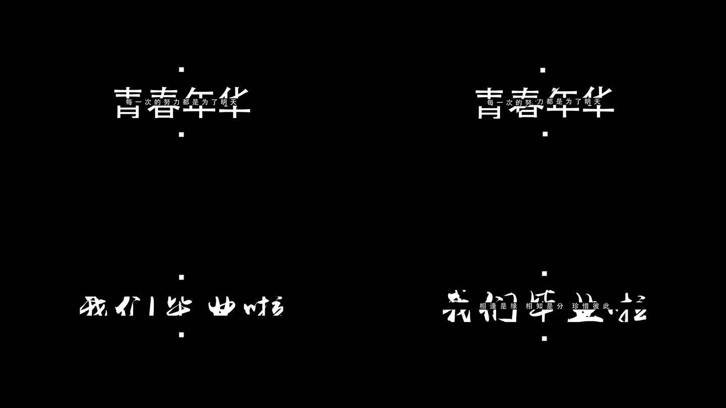 青春年华我们毕业啦字幕展示模版