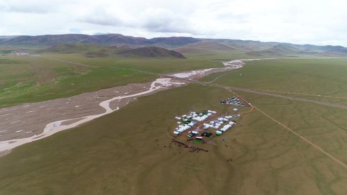 航拍 西藏 阿里环线 羌塘高原 草原