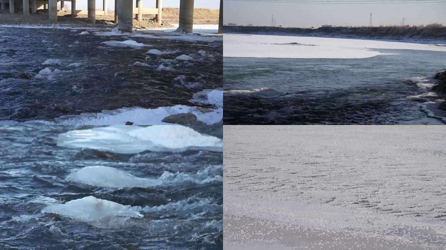 冬季结冰的河面 洮儿河