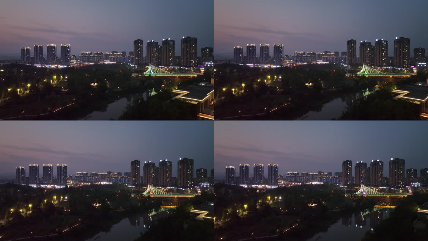 内江威远夜景彩虹桥