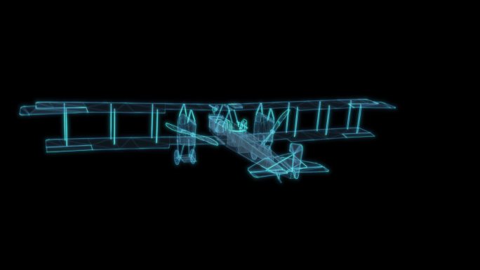 飞机 科幻透明网格线框GEEBEE_L